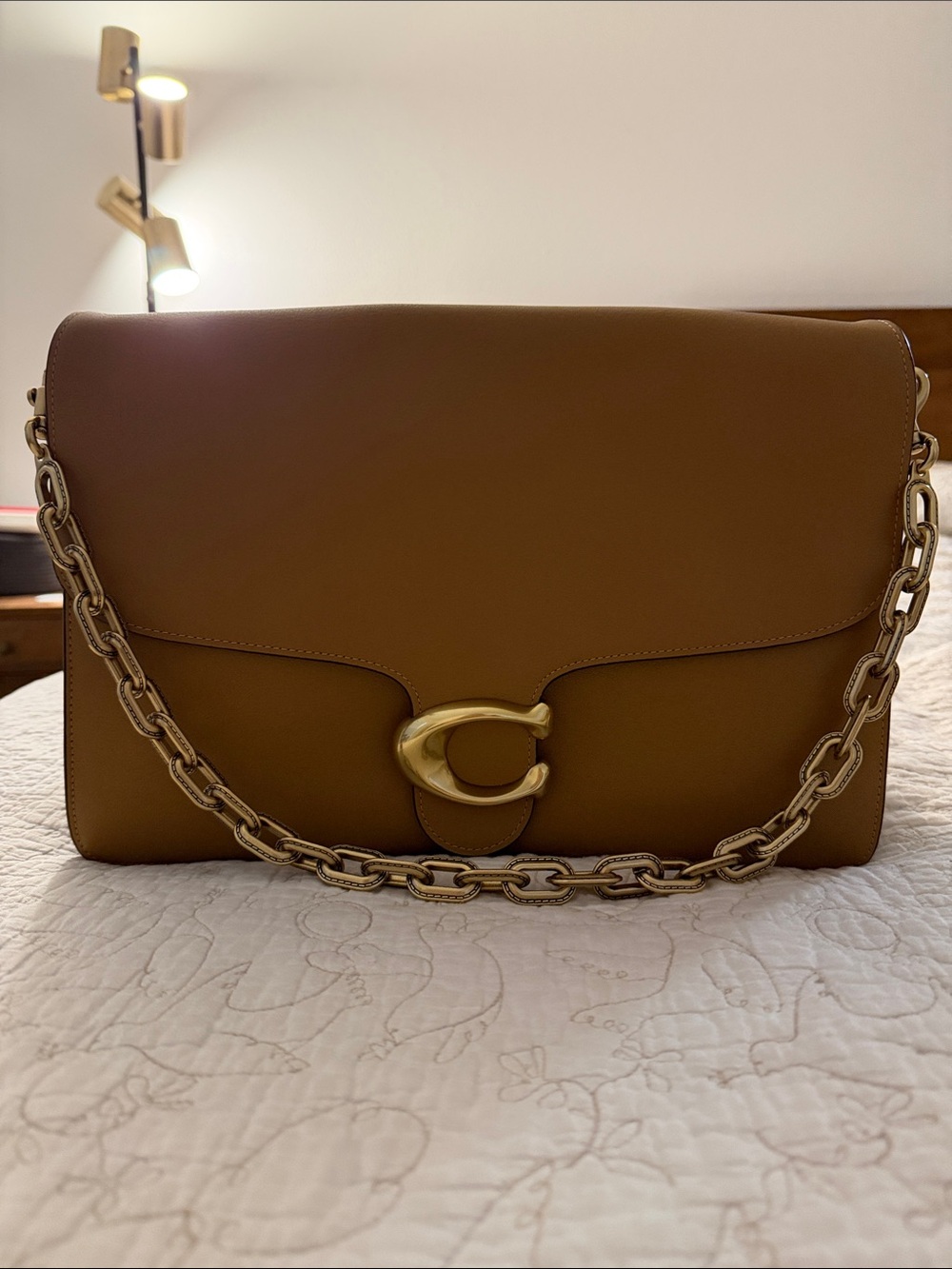 Coach Chain Tabby Shoulder Bag in Honey Brown